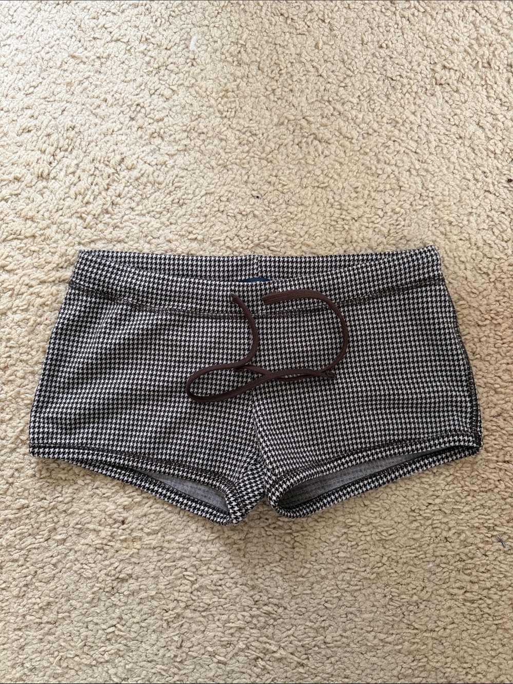 Brandy melville Marcie brown Houndstooth shorts